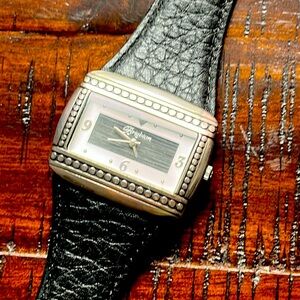 Brighton black Italian calfskin leather watch